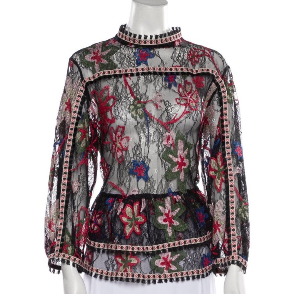 Anna Sui‎ lace blouse XL